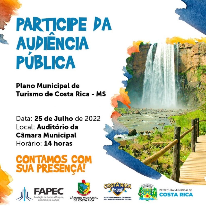 Noticia plano-municipal-de-turismo-de-costa-rica-sera-apresentado-em-audiencia